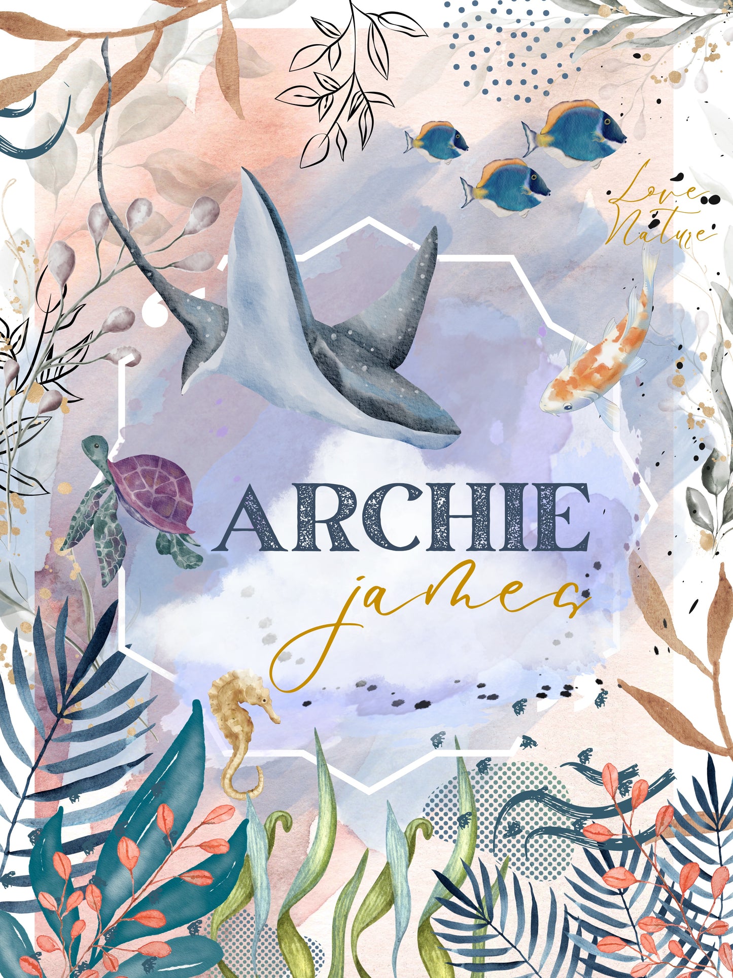 Names with Love. Under The Sea Print