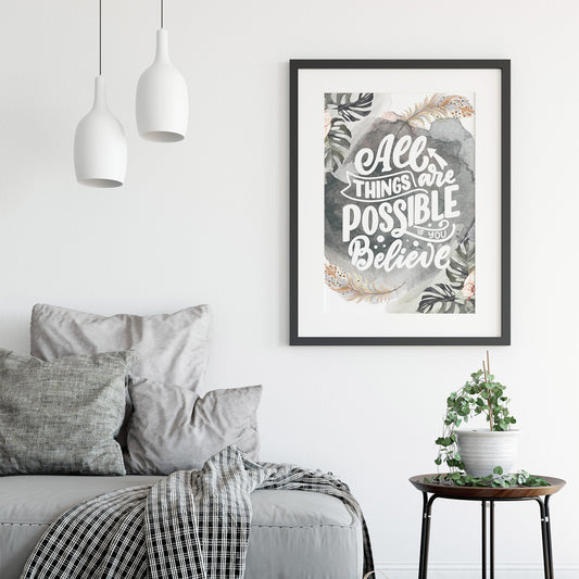 All Things Are Possible Wall Poster